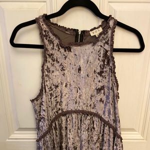 3 POL Brand crushed velvet tanks with back zipper detail